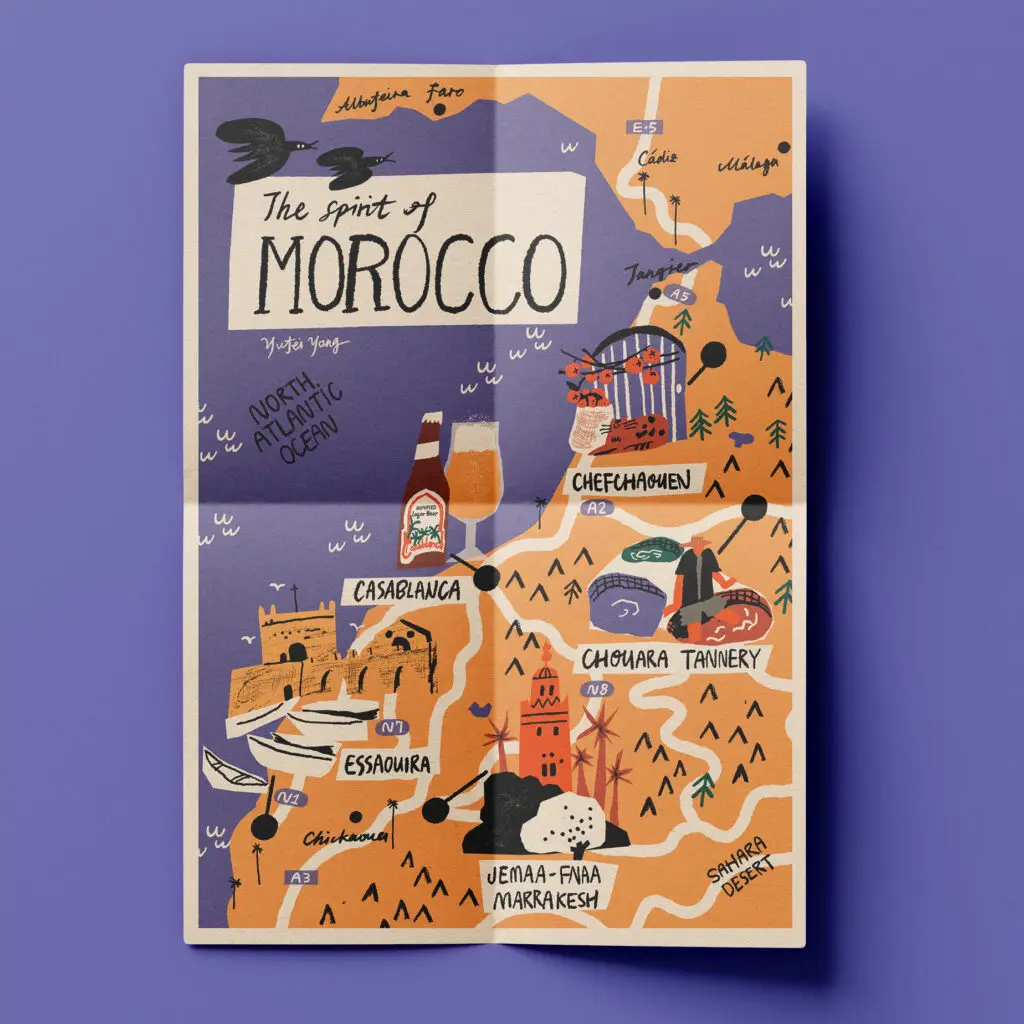 Map of Morocco trip