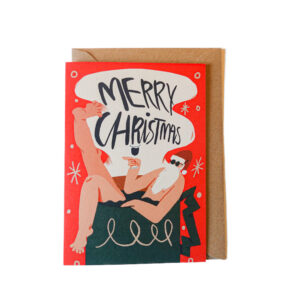 Naked Santa Christmas card