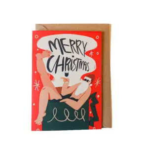 Naked Santa Christmas card