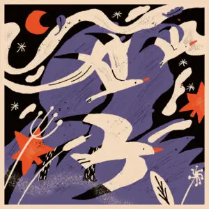 Wind bird Art Square Print