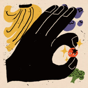 Big Hand Art Square Print