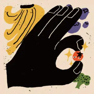 Big Hand Art Square Print
