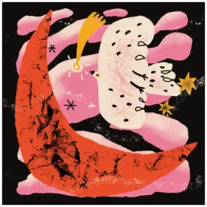 Moon bird Art Square Print